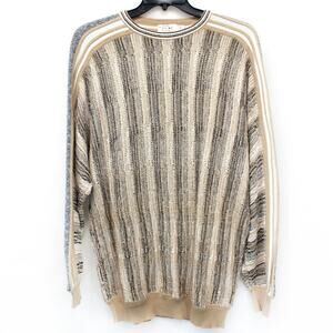 The Mirage L.V. D. Fine Union Square S.F. Vtg Cotton Sweater Pullover Striped XL